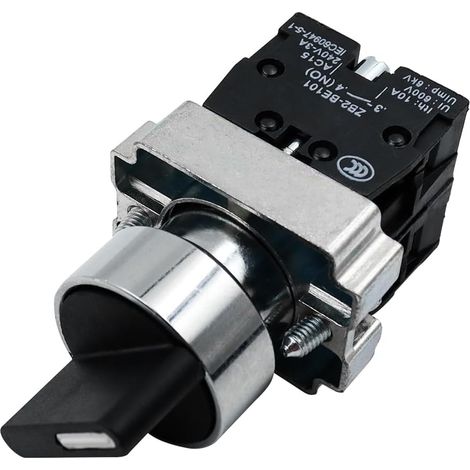 22mm Verrouillage 2 NO Trois Positions 3 Positions Bouton de sélection Rotatif Bouton Interrupteur Zb2-Be101C De (1/5)