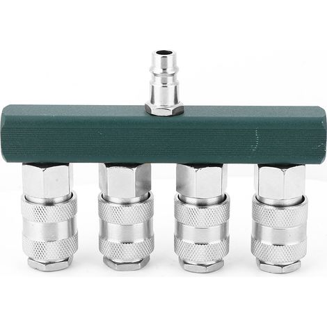 Decdeal 4-Wege-Schnellkupplung, 1/4 Zoll NPT-Gewinde, hochwertige Luftschlauchkupplung, pneumatische Anschlüsse