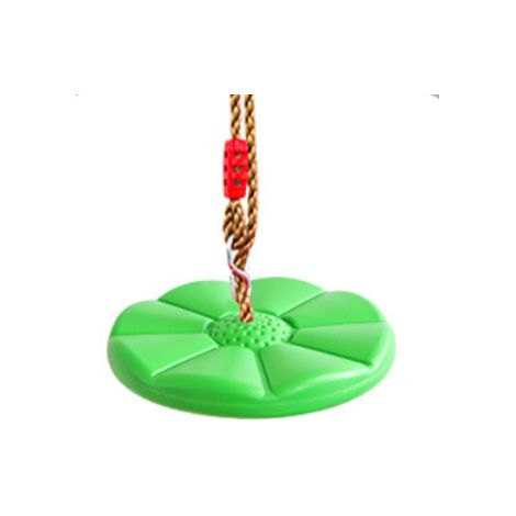 Columpio de disco de plástico verde con cuerda sedosa y resistente a la intemperie. (1/4)
