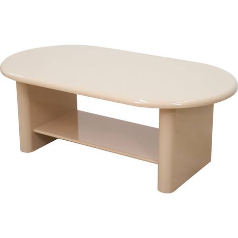 Tavolino douglas ovale 60x110 cm beige - Atmosphera créateur d'intérieur (1/3)
