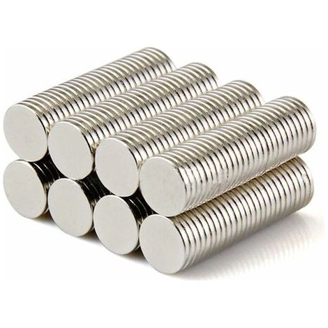 BUNTHAUS 50 Solides pièce d'aimant de néodyme N42 8 x 1 mm disques circulaires Super-aimants