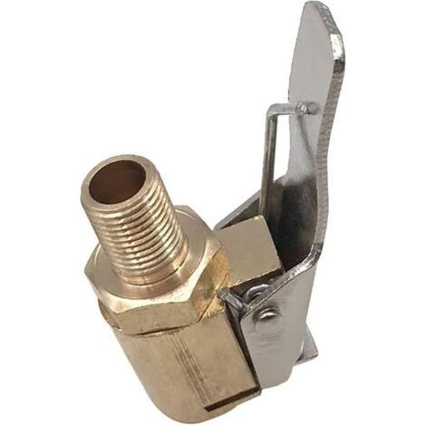 Car tire inflator, tire chuck, wheel pump, inflation valve, adapter clip, brass connector for vehicles (1/5)