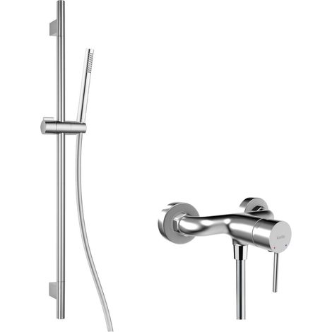 kielle Oudee - Set doccia con miscelatore, asta, flessibile e doccetta EcoSpare, cromo 20602SN20 (1/5)