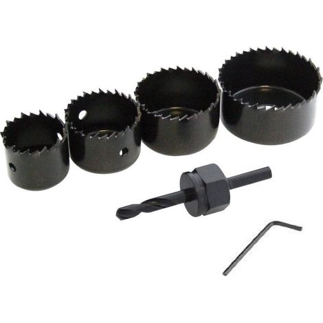 TrAdE Shop Traesio - Set 6 Frese Legno A Tazza Attacco Varie Misure Muro Buchi Per Trapano Seghe Fora -