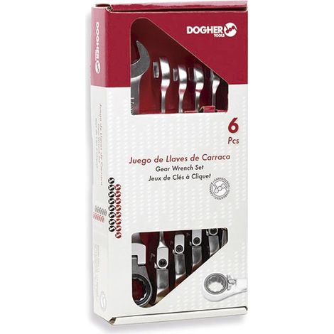 Boîte de 6 clés à cliquet flexibles  DOGGER 458-036
