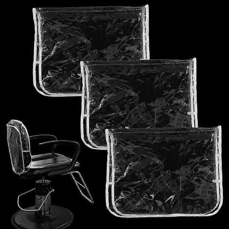 Housse de dossier de chaise transparente en plastique (lot de 3) pour fauteuil de salon (1/5)