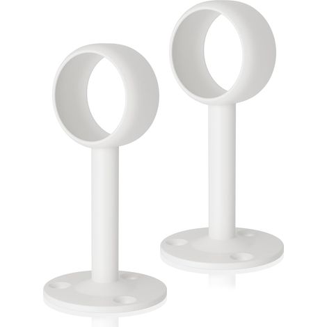 Support Tringle Rideaux Tringle Rideau Plafond ⌀32mm, 2 Pcs Blanc (1/5)