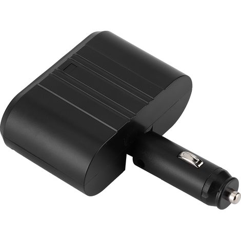 Chargeur Allume-Cigare Voiture 2 Prises, Adaptateur Double USB avec Port de Charge Rapide 12V/24V, Prise Multiple pour Véhicule, Compatible Tous Véhicules (1/3)