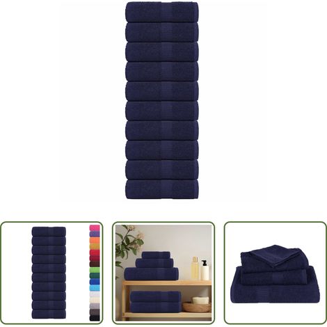 Badetuch - Waschtücher FROGN 10 Stk. Marineblau 30x30 cm 360 g/m² (1/5)