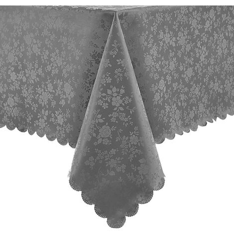 Nappe en toile cirée 100x100 cm Gris, lavable, imperméable, résistant aux intempéries
