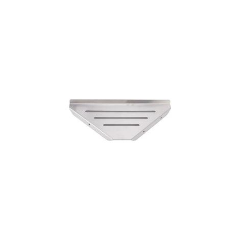 Scaffale da doccia ad angolo triangolare, montaggio senza foratura, singolo strato, stoccaggio efficiente, stile casual, porta shampoo in acciaio inox (1/4)