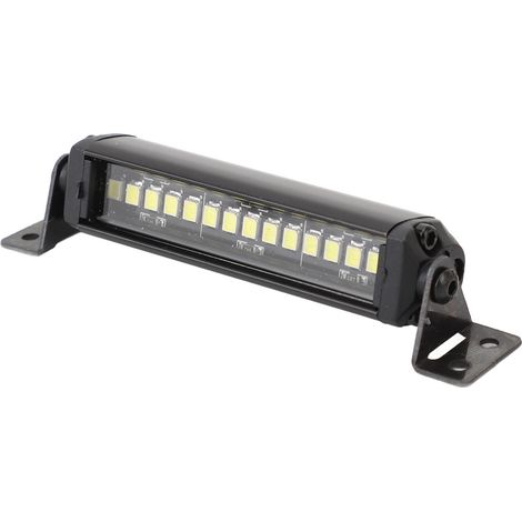 Kit de phares de toit à barre lumineuse RC 15 LED 3,1 pouces en alliage d'aluminium, projecteur de toit ultra-lumineux pour voitures RC Crawler Axial SCX10 1/10 (1/5)