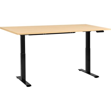 Scrivania regolabile in altezza elettricamente nero 160 x 72 cm DESTINES