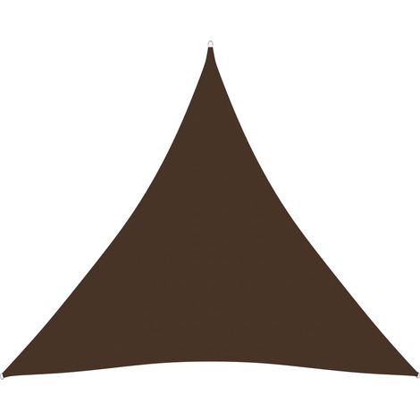 Vela ombreggiante triangolare in tessuto Oxford 5 x 5 x 5 m marrone 020009907