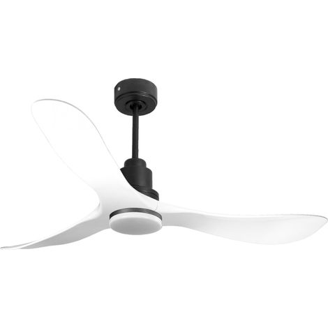 Ventilatore da soffitto Reversibile Termostato Dimmabile Wifi Motore CC Tetti inclinati Telecomando Luce a tre toni Hypersilence Memoria PURLINE TongaD132C04LED64621