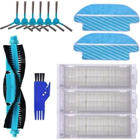 Kit Accessoires de Rechange pour Aspirateur Robot Cecotec Conga 3490 13 Pièces : Brosses Latérales, Filtres EPA (1/4)