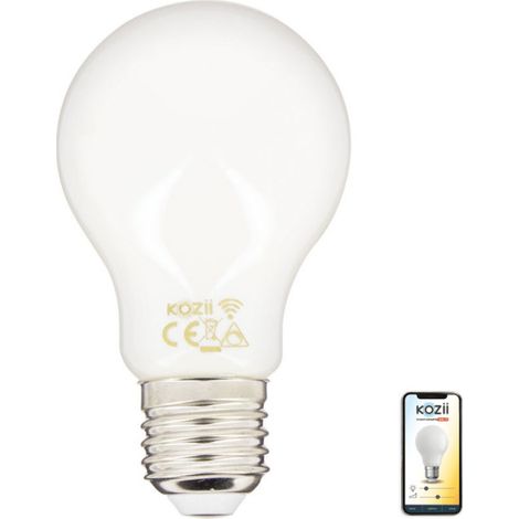 KOZii - Ampoule LED connectée KOZii, éclairage multi-blancs, Filament, E27 A60 Opaque 7W cons., - KRFE806GOCCT (1/7)