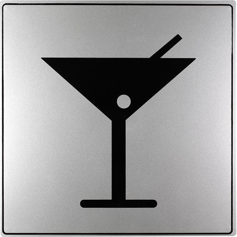 Plaque de porte Bar - Gamme Iso 7001 200x200mm - 4380155