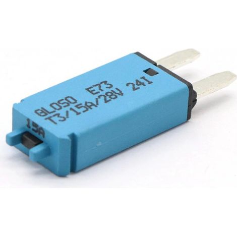 Disjoncteur Fusible Réarmable Système Basse Tension 15a 12v/24v Codage Couleur Plastique et Métal Bleu pour Voiture et Bateau (1/5)