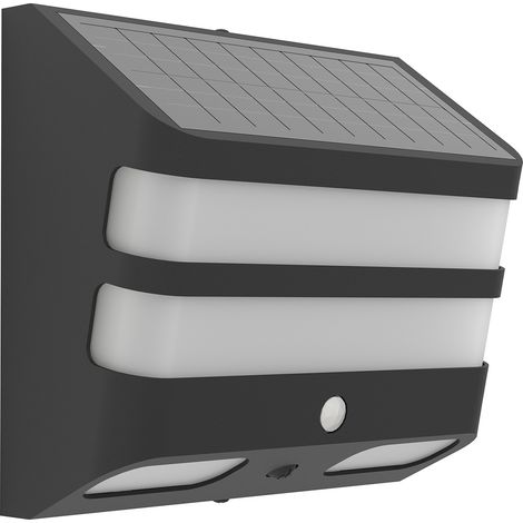 Luce Solare Esterno Moderna Stiappa Policarbonato Nero E Bianco Led