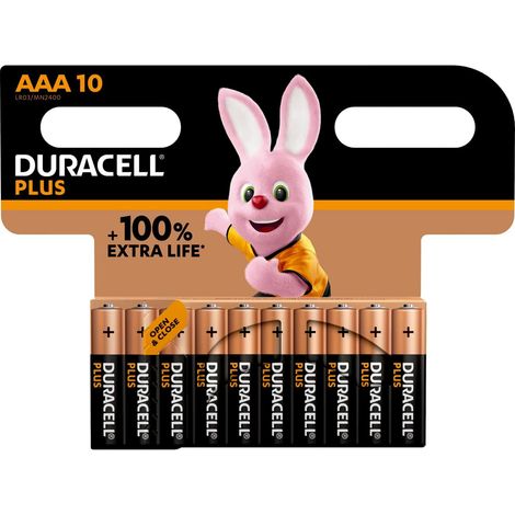Pilas duracell plus new -aaa (mn2400/lr03) micro pack 10 (1/5)