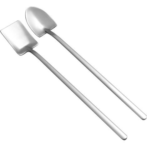 3 pièces Cuillères Glace Acier Inoxydable Longues Poignées pour Remuer (1/5)