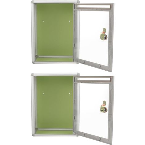 Boîte aux lettres murale transparente grise Unomor avec (1/5)