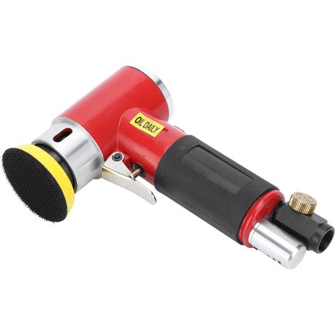 Mini ponceuse pneumatique excentrique avec papiers abrasifs pour automobile (rouge) (1/5)