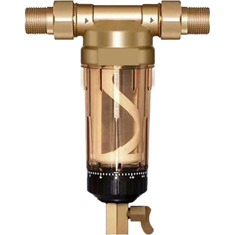 Système de filtre à eau 1/2 " & 3/4 " & 1 " pré-filtre filtre à eau de précipitation rotatif for toute la maison, système de Purification de pré-filtre Central lavage à contre-courant en acier inoxyda (1/5)