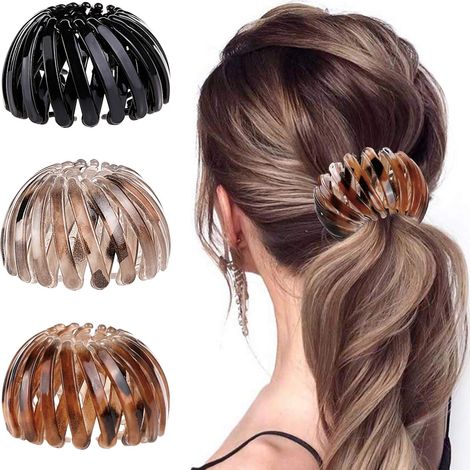 Lot de 3 pinces à cheveux pour femmes, pinces à cheveux nid d'oiseau vintage, grandes pinces à cheveux, accessoires pour cheveux, (1/5)