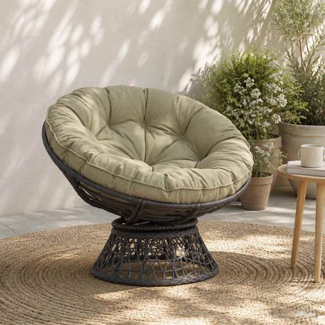 vidaXL Cojín para Silla Colgante VIANEN 100% Poliéster Verde claro (1/5)