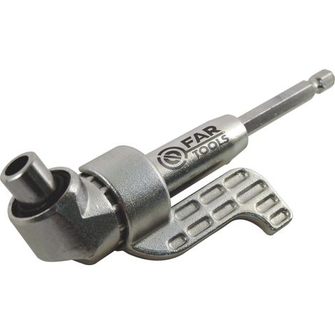 Fartools – Adaptateur pour vissage angulaire 90° – Mandrin hexagonal – Compatible avec visseuses et perceuses – Zone de préhension orientable 360°