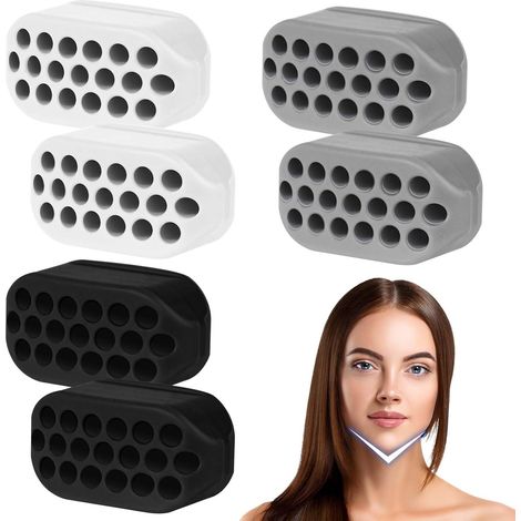 Exerciseur de la Mâchoire, Machoire Musculation, Silicone Jawline Trainer, Machoires Exercice à Double Menton, Jaw Exerciser Muscler Machoires pour Hommes Femmes, Outil de Beauté du Visage (1/2)