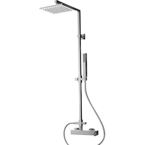 PRESTO 52450301 NITRO Columna Ducha Mezcladora Rociador 250 mm y Flexo PVC - ref: 52450301