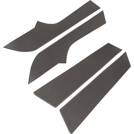 4 Zierteile aus Kohlefaser für die Mittelkonsole des Chevrolet Camaro (Baujahre 2010–2015). (1/4)