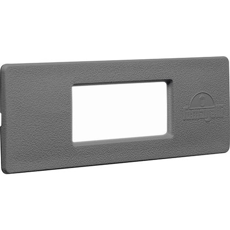 Aplique empotrable nina 1xr7s (78mm) 3,5w con pulsador cct (3colores) ip55 l.14,5xan.5xal.5cm gris