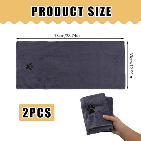 Serviettes Chien Microfibre Chiens et Chats Accessoire Chien 75 x 35 cm (1/4)