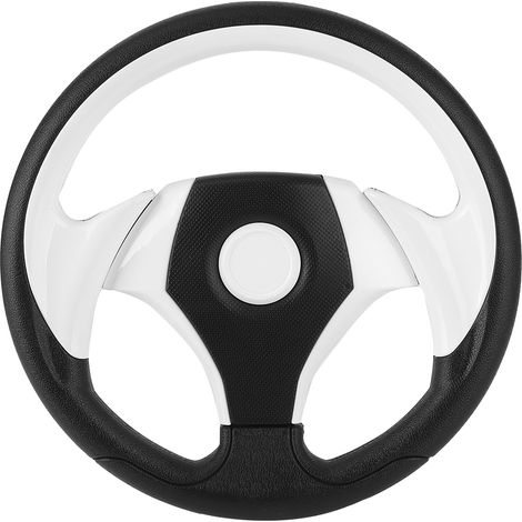 Volant de voiture 320mm/12,5 pouces, trou de 6 boulons, accessoire universel modifié automatiquement, blanc (1/5)
