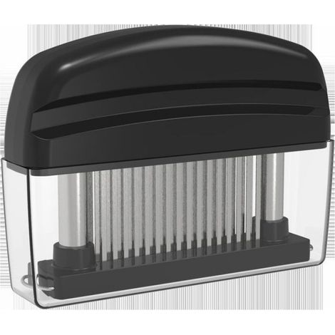 Hachoir à Viande Manuel - 48 Aiguilles - Acier Inoxydable - Pour Volaille Poisson Bœuf Porc - Ergonomique Noir - 1 Pièce (1/5)