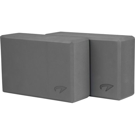 Yoga Block - Set mit 2 Stück - Grau (1/5)