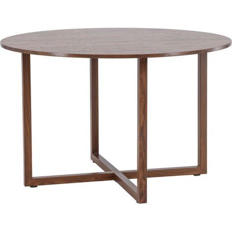 Table à Manger Ronde "Durango" 120cm Noyer