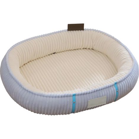 Lit Pour Animaux - Coussin En Molleton Doux En Forme De Coquillage - Pour Chats Et Chiens Nains - 52x42 cm - Bleu (1/5)