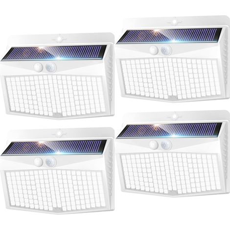 Lampe Exterieur Solaire Detecteur de Mouvement, 168 LED 3 Modes Lampe Solaire Extérieur, IP65 Etanche Led Solaire Extérieur pour Jardin, Garage, Patio