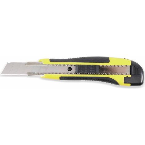 Cutter à Lames 18 mm - Lame Large et Précise - Coupe Facile et Sécurisée, Acier, Pro - D-Work