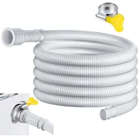 Tuyau De Vidange Flexible Pour Climatiseur Et Déshumidificateur - 1m Avec Pince Adaptateur En Caoutchouc Découpable (1/4)