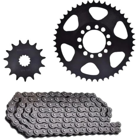 Piñón trasero delantero de motocicleta 520 juego cadena 15T 45T (1/5)