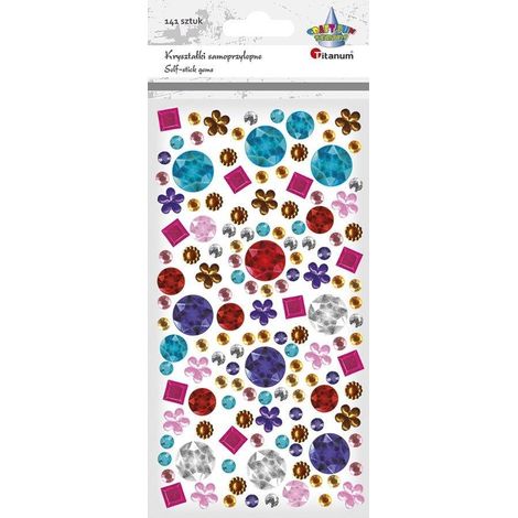 Fiori di cristallo autoadesivi, quadrati, 141 pezzi