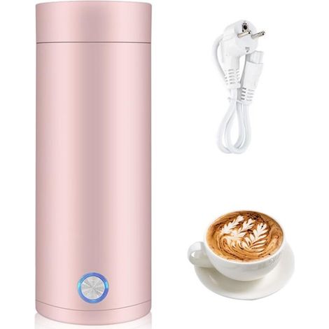 Bollitore portatile da 400 ml, mini bollitore da viaggio, bollitore da campeggio, ebollizione rapida in 5 minuti, rosa