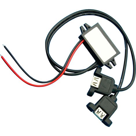 Module convertisseur abaisseur DC 12V vers 5V adaptateur secteur régulateur de tension double sortie USB avec bornes (1/2)