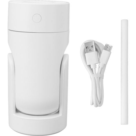 Humidificateur USB Portable Mini Silencieux - Brumisateur Bureau Voiture Chambre Voyage Blanc (1/5)